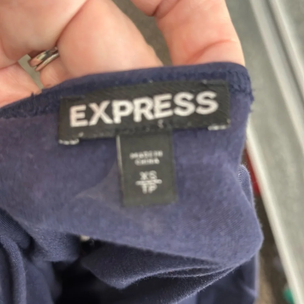 Express blue Ruffle Tank Top - Picture 3 of 3